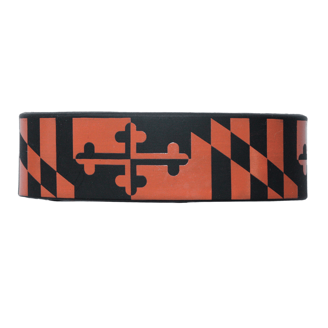 Route One Apparel Orange & Black Maryland Flag / Wide Bracelet