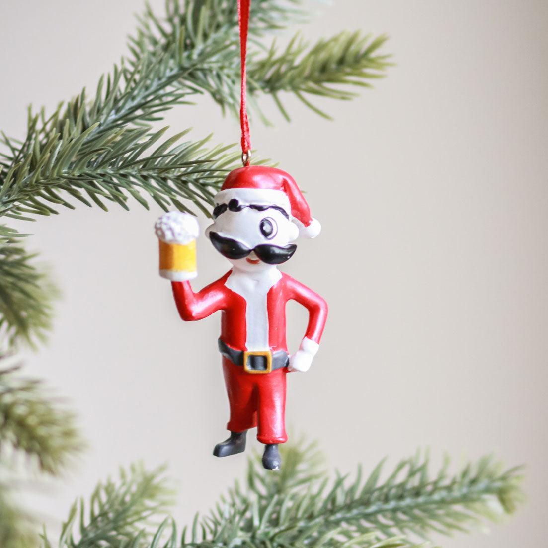 Santa Boh with Beer / 3-D Ornament - Route One Apparel