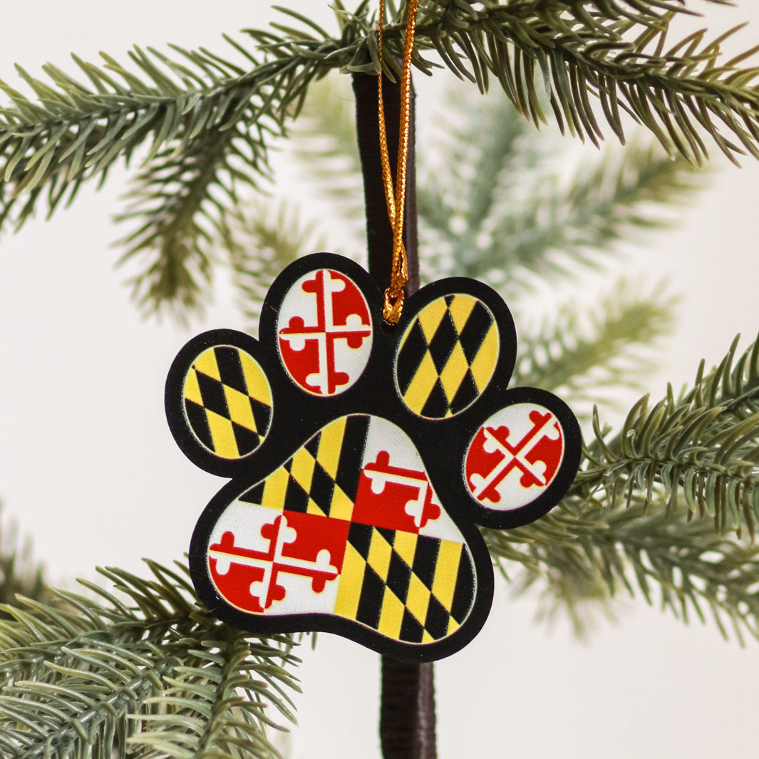 Maryland Paw Print / Ornament - Route One Apparel