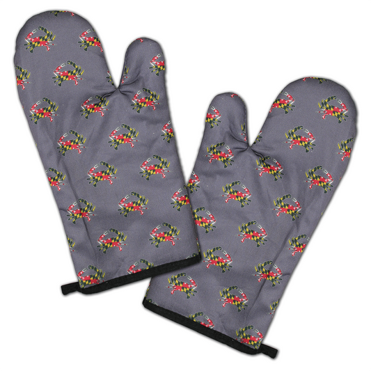 Maryland Flag Crab (Grey) / Oven Mitt - Route One Apparel