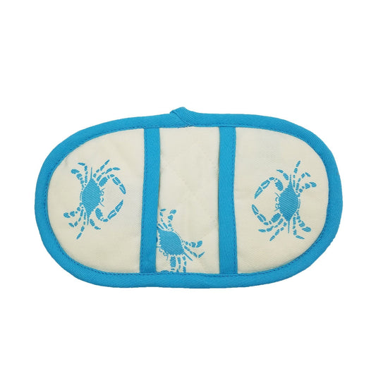 Blue Crab (White & Tropical Blue) / Pincher Potholder - Route One Apparel