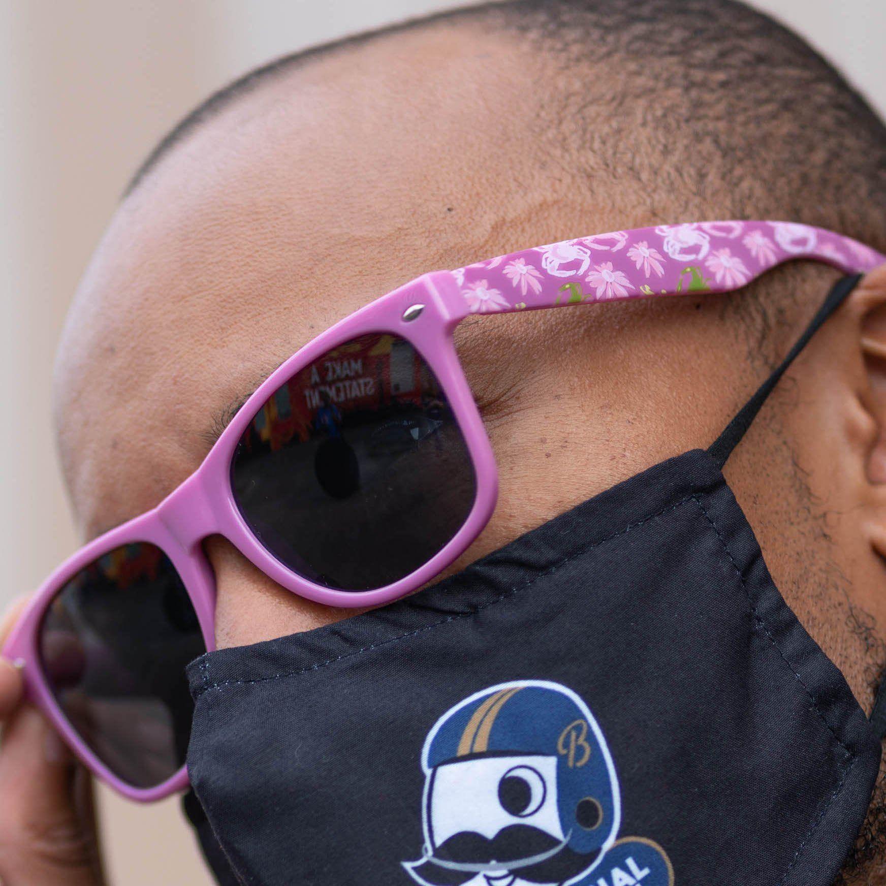 Pennington Crab & Black Eyed Susan Pattern (Pink) / Shades - Route One Apparel