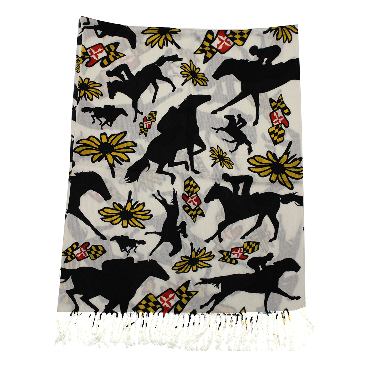Maryland Horse Racing (White) / Scarf - Route One Apparel