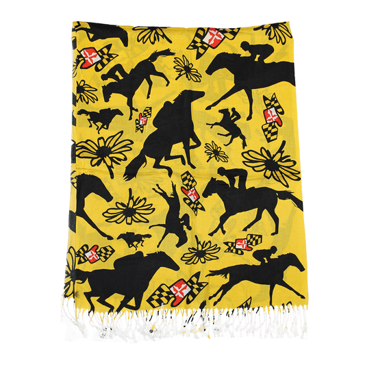 Maryland Horse Racing (Gold) / Scarf - Route One Apparel