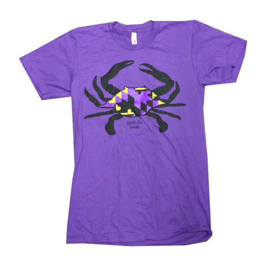 Purple & Gold Maryland Crab (Purple) / Shirt - Route One Apparel