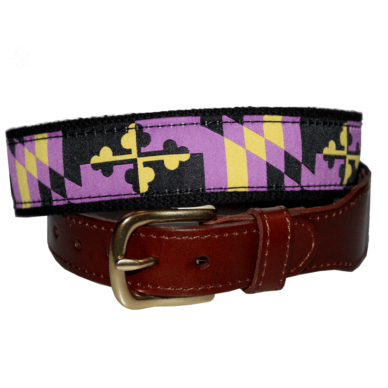 Purple & Gold Maryland Flag / Belt - Route One Apparel