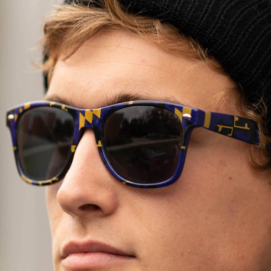 Maryland Full Flag Pattern (Purple & Gold) / Shades - Route One Apparel