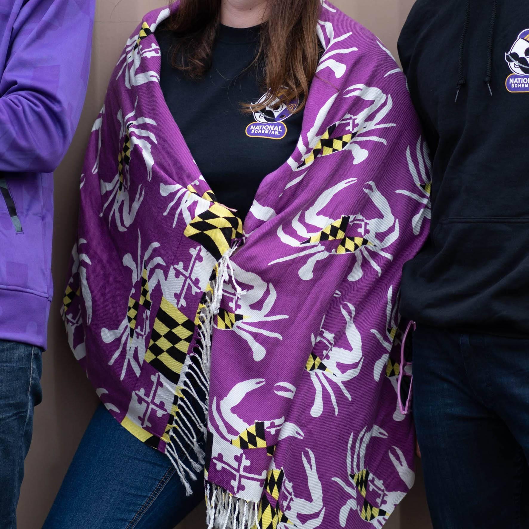 Maryland Crab Pattern (Purple) / Scarf - Route One Apparel