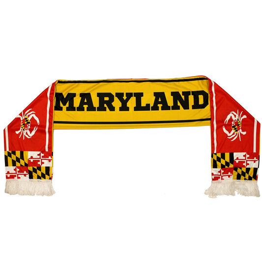 Maryland Flag & Crab (Yellow & Red) / Rally Scarf - Route One Apparel