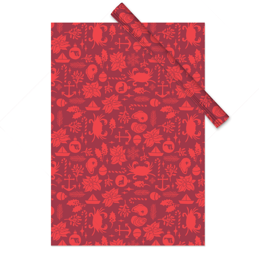Chesapeake Christmas (Red) / Gift Wrap - Route One Apparel