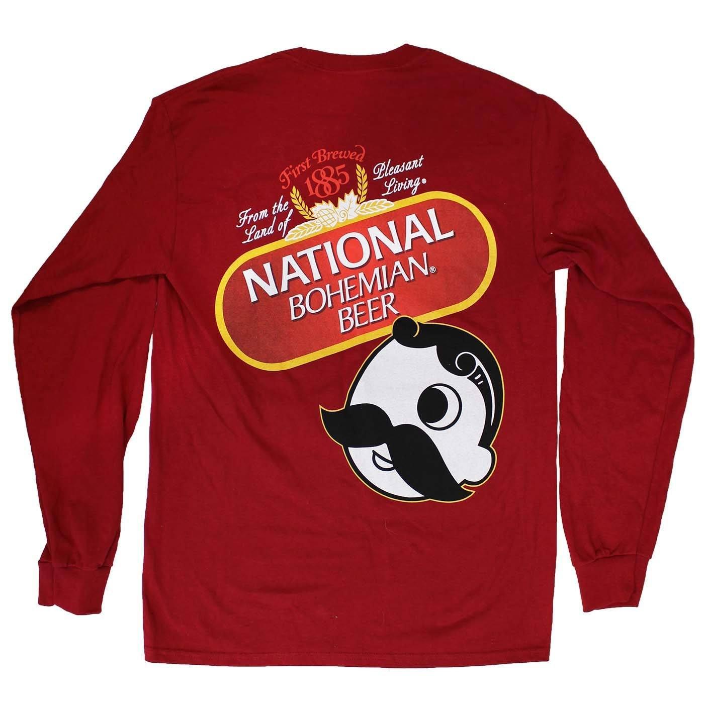 National Bohemian Beer Signature Classic (Cardinal) / Long Sleeve Shirt - Route One Apparel