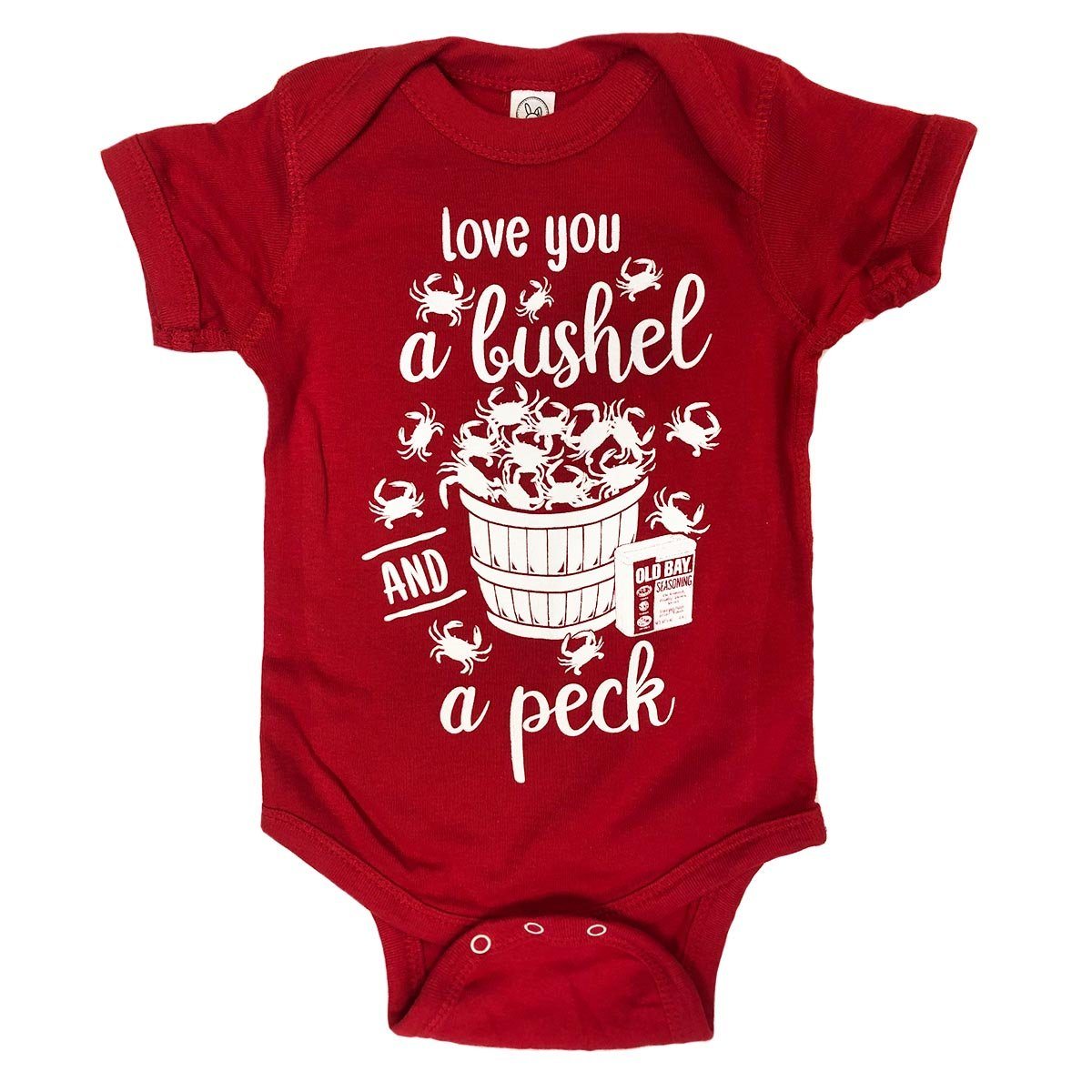 Love You A Bushel & A Peck (Red) / Baby Onesie - Route One Apparel
