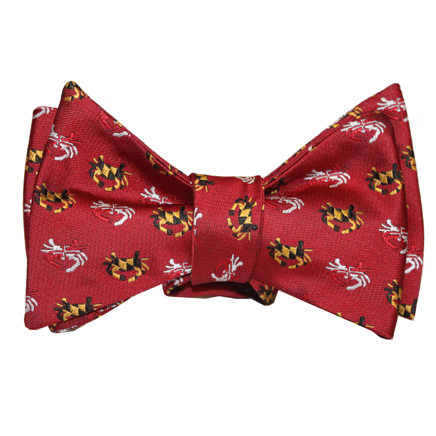 Embroidered Maryland Flag Crab (Red) / Self-Tie Bowtie - Route One Apparel