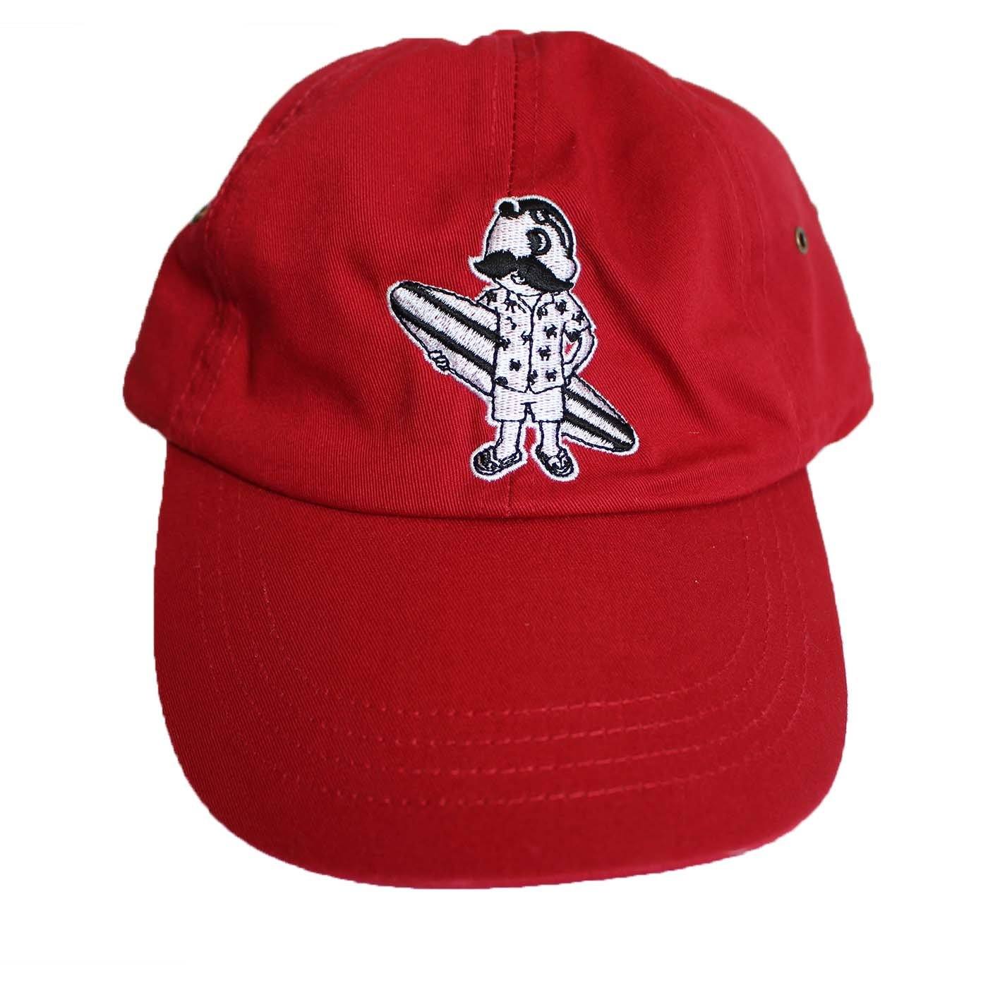 Natty Boh Surfer Dude in White (Red) / Baseball Hat - Route One Apparel