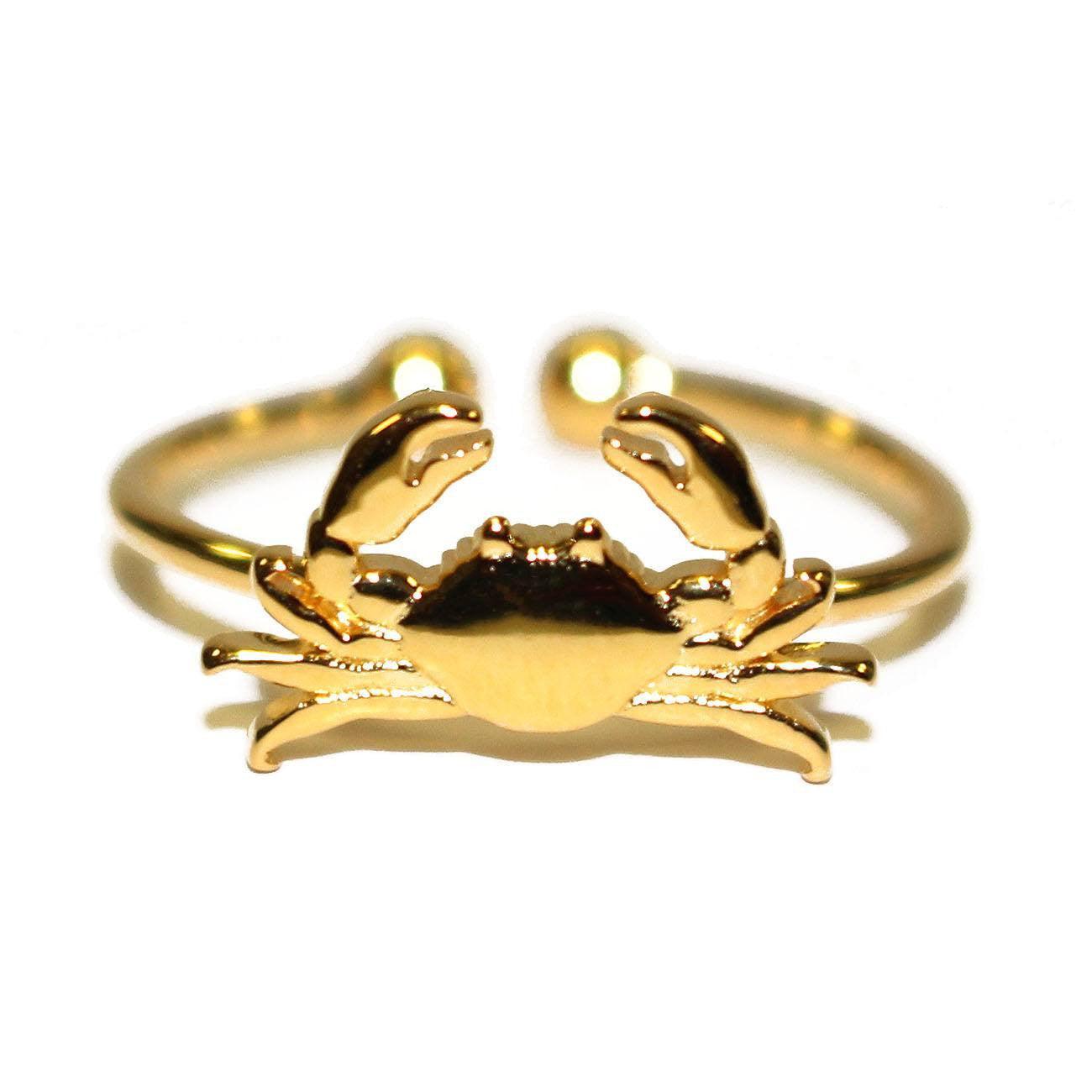 Maryland Blue Crab (Sterling Silver w/ 14K Gold Vermeil) / Ring - Route One Apparel