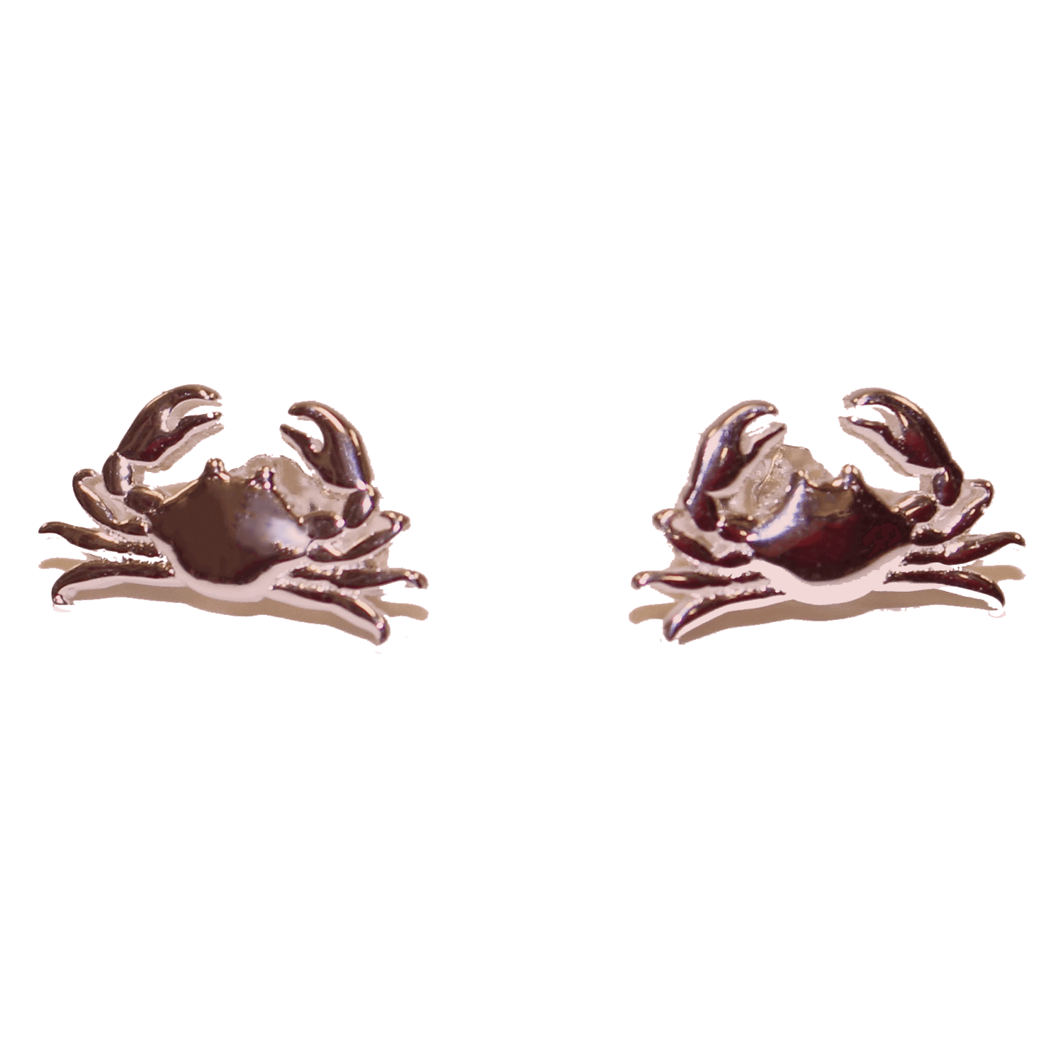 Maryland Blue Crab (Sterling Silver w/ 14K Rose Gold Vermeil) / Earrings - Route One Apparel