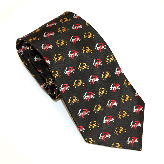 Embroidered Maryland Flag Crab (Black) / Tie - Route One Apparel