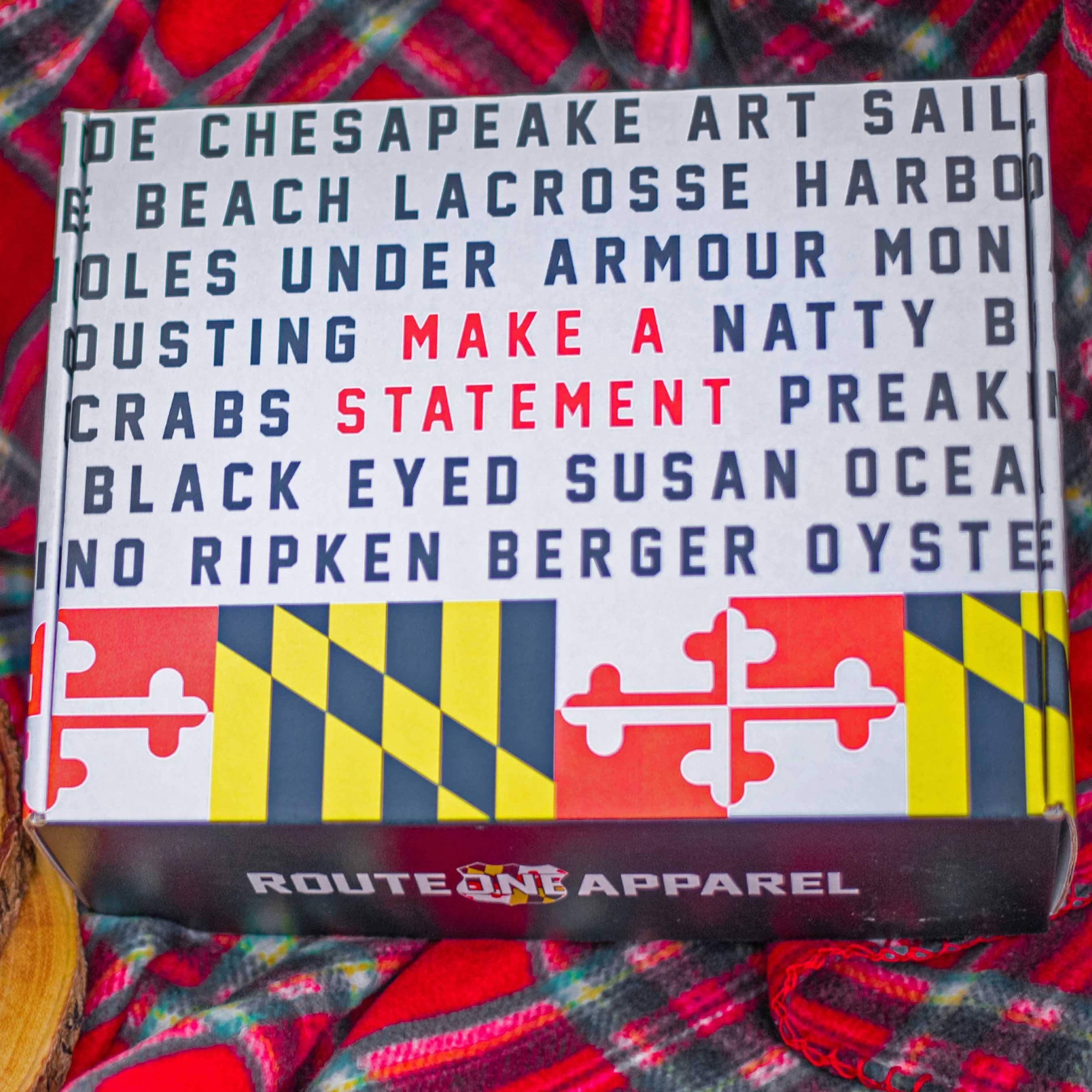 Maryland Flag & Text / Gift Box - Route One Apparel