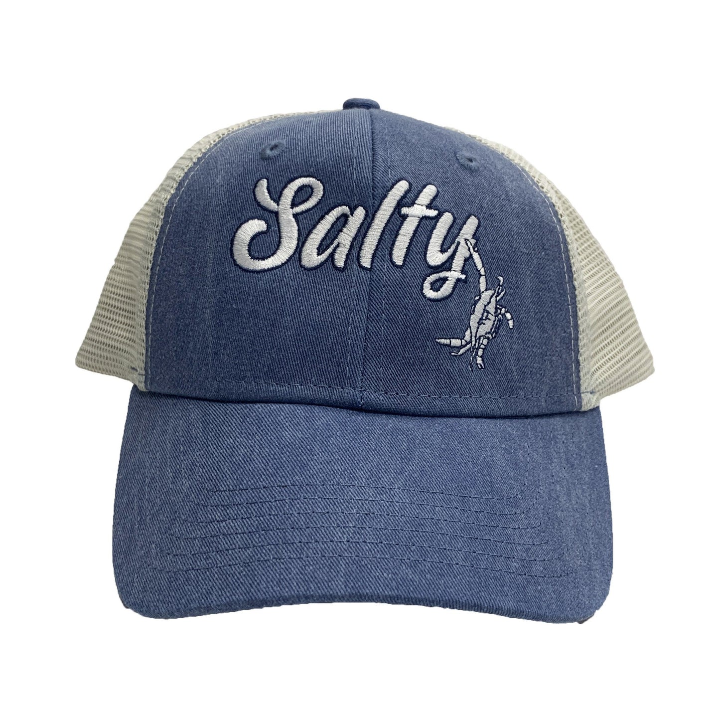 Salty (Royal & Stone) / Trucker Hat - Route One Apparel