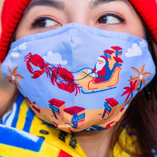 Santa's Holiday Old Bay-cation / Face Mask - Route One Apparel