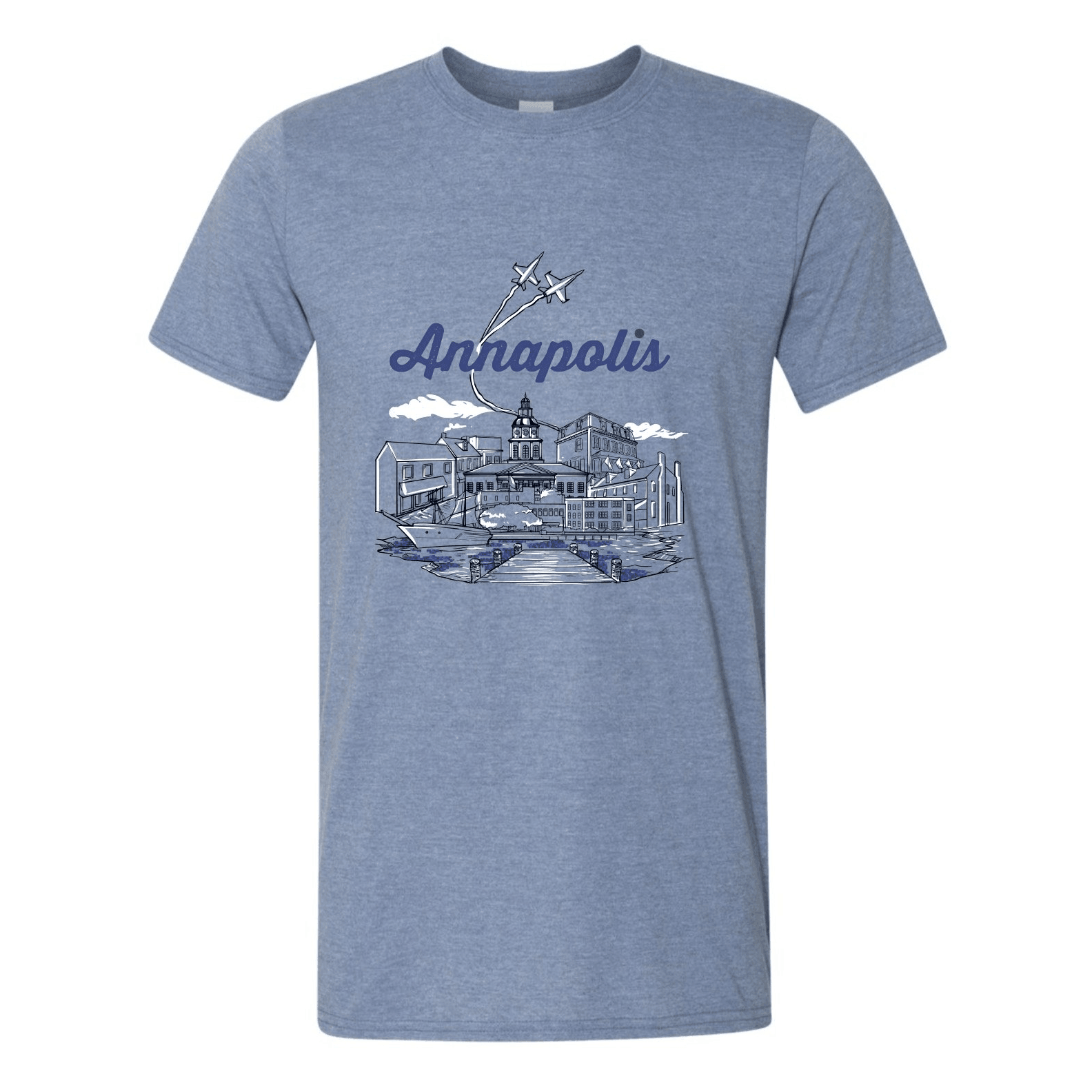 Icons of Annapolis, Maryland (Heather Indigo) / Shirt - Route One Apparel