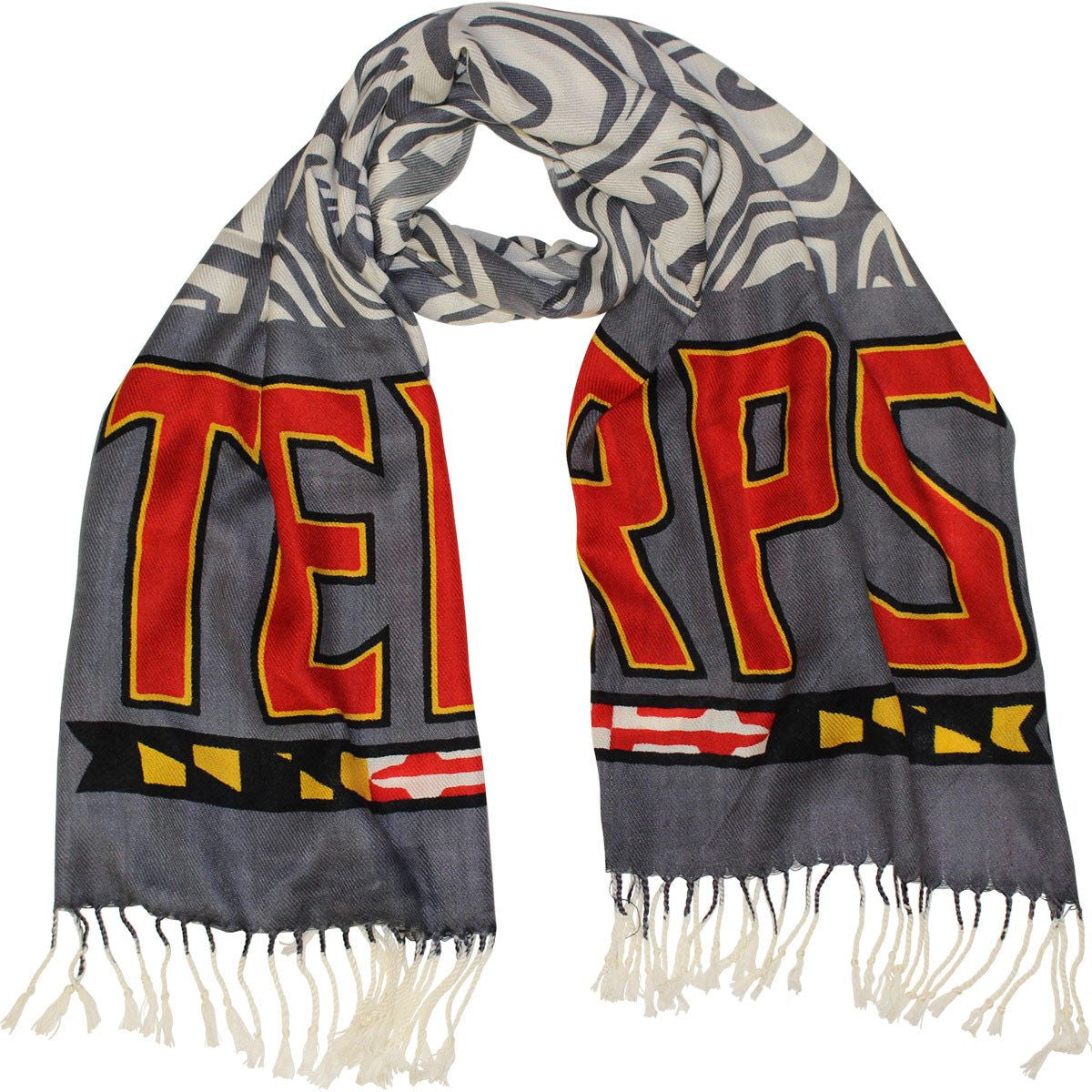 UMD Terps & Turtle Shell (Grey & White) / Scarf - Route One Apparel