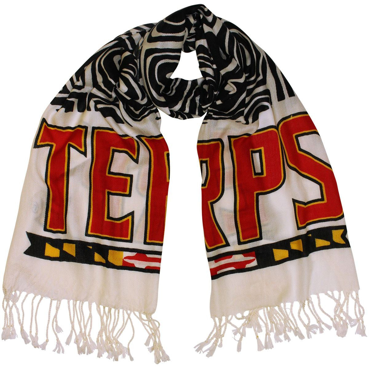 UMD Terps & Turtle Shell (White & Black) / Scarf - Route One Apparel