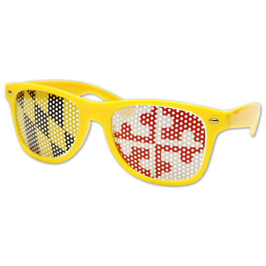 Yellow Maryland Flag LOGO Lenses / Shades - Route One Apparel
