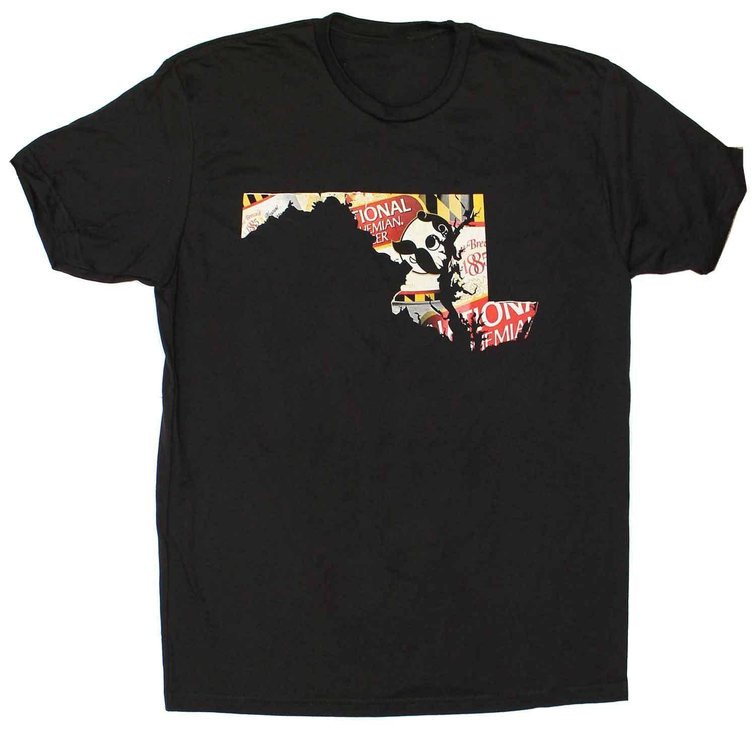 Natty Boh Can State of Maryland (Black) / Shirt - Route One Apparel