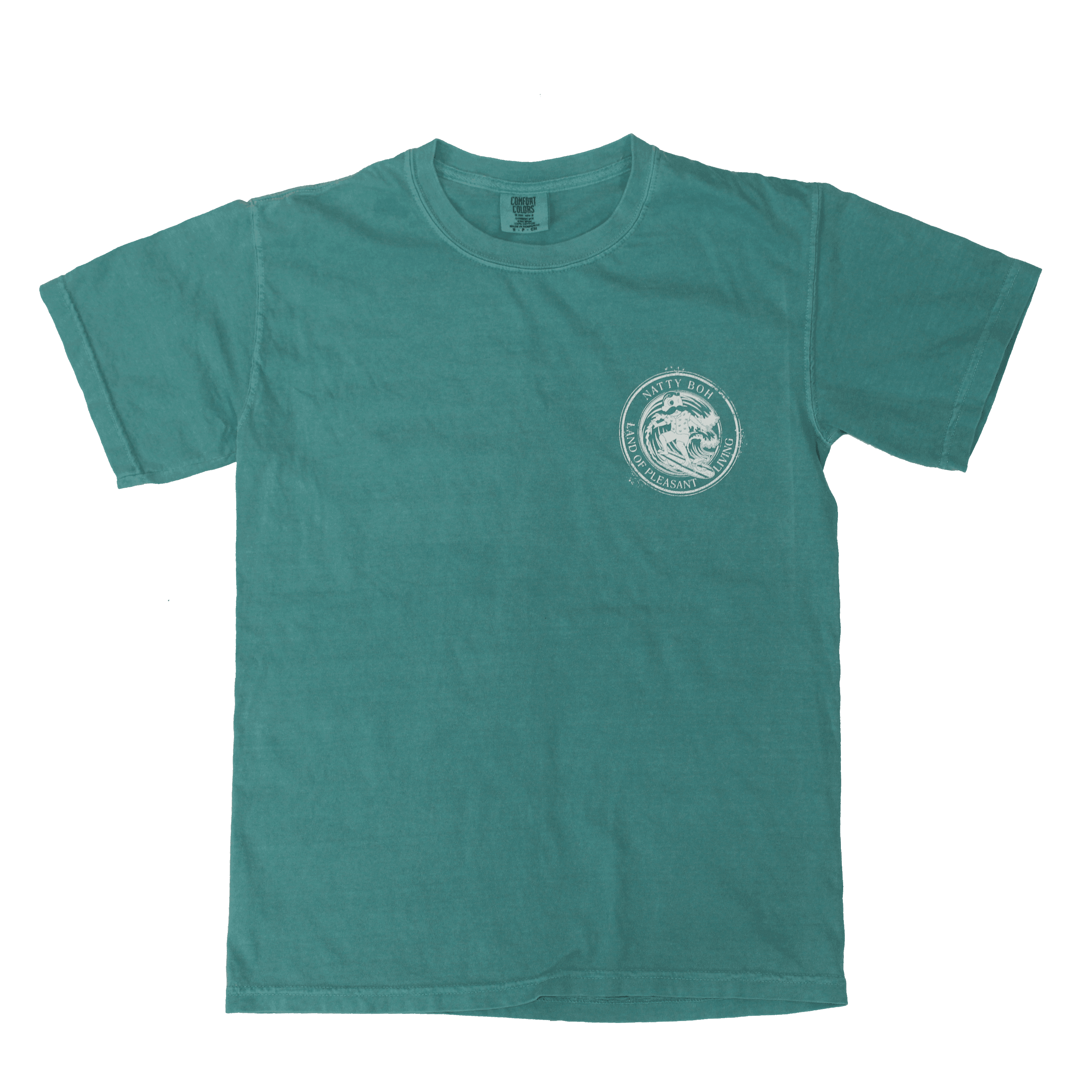 Natty Boh Surfer Dude Land of Pleasant Living (Seafoam) / Shirt - Route One Apparel