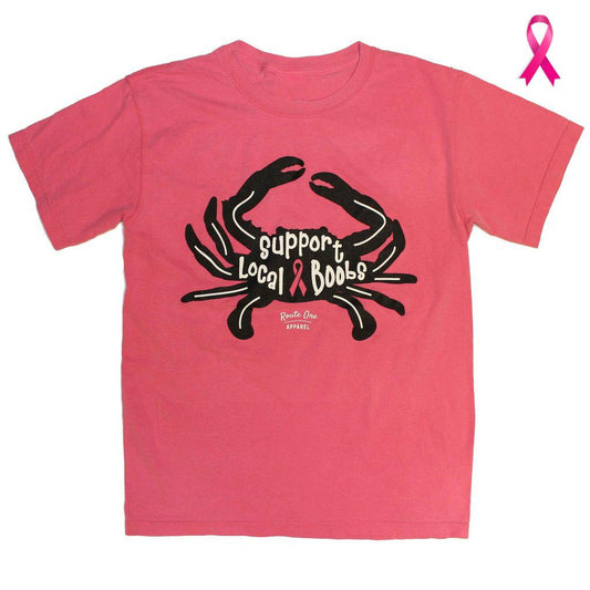 Support Local Boobs Black Crab (Crunchberry) / Shirt - Route One Apparel