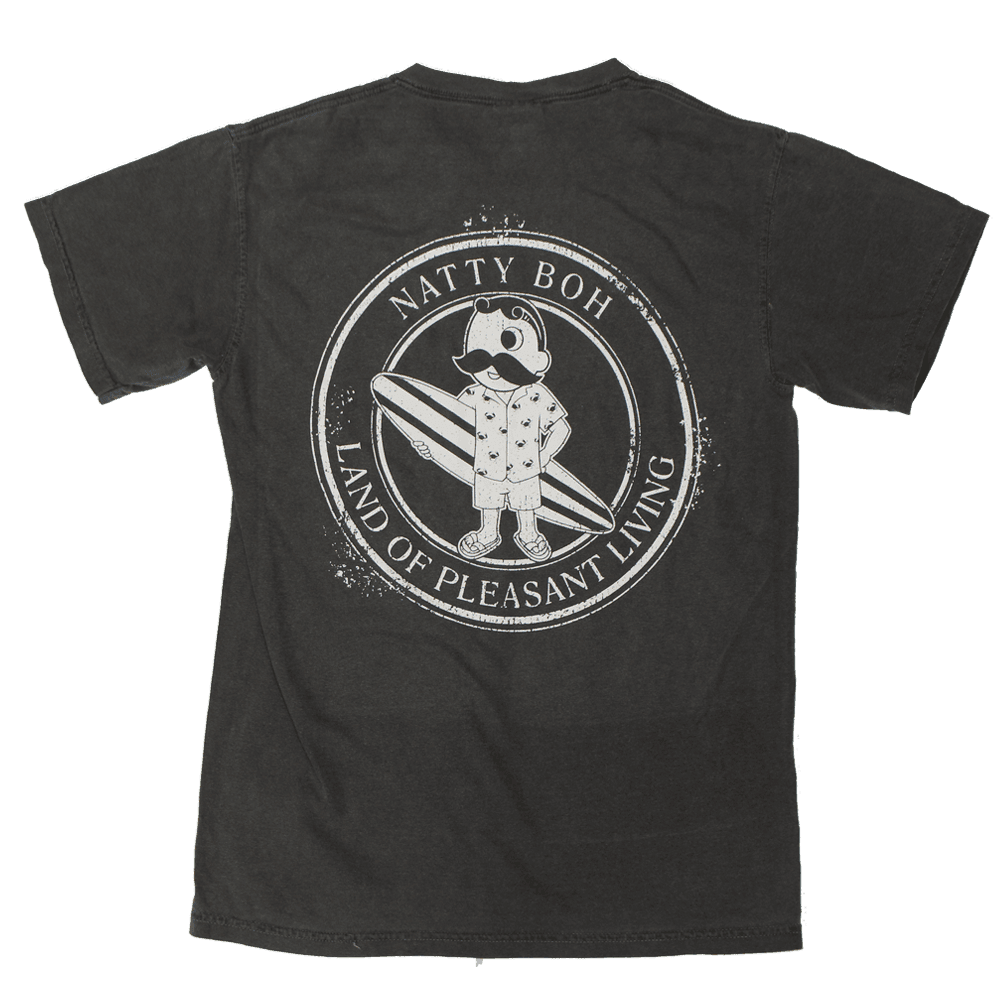 Natty Boh Surfer Dude Land of Pleasant Living (Pepper) / Shirt - Route One Apparel