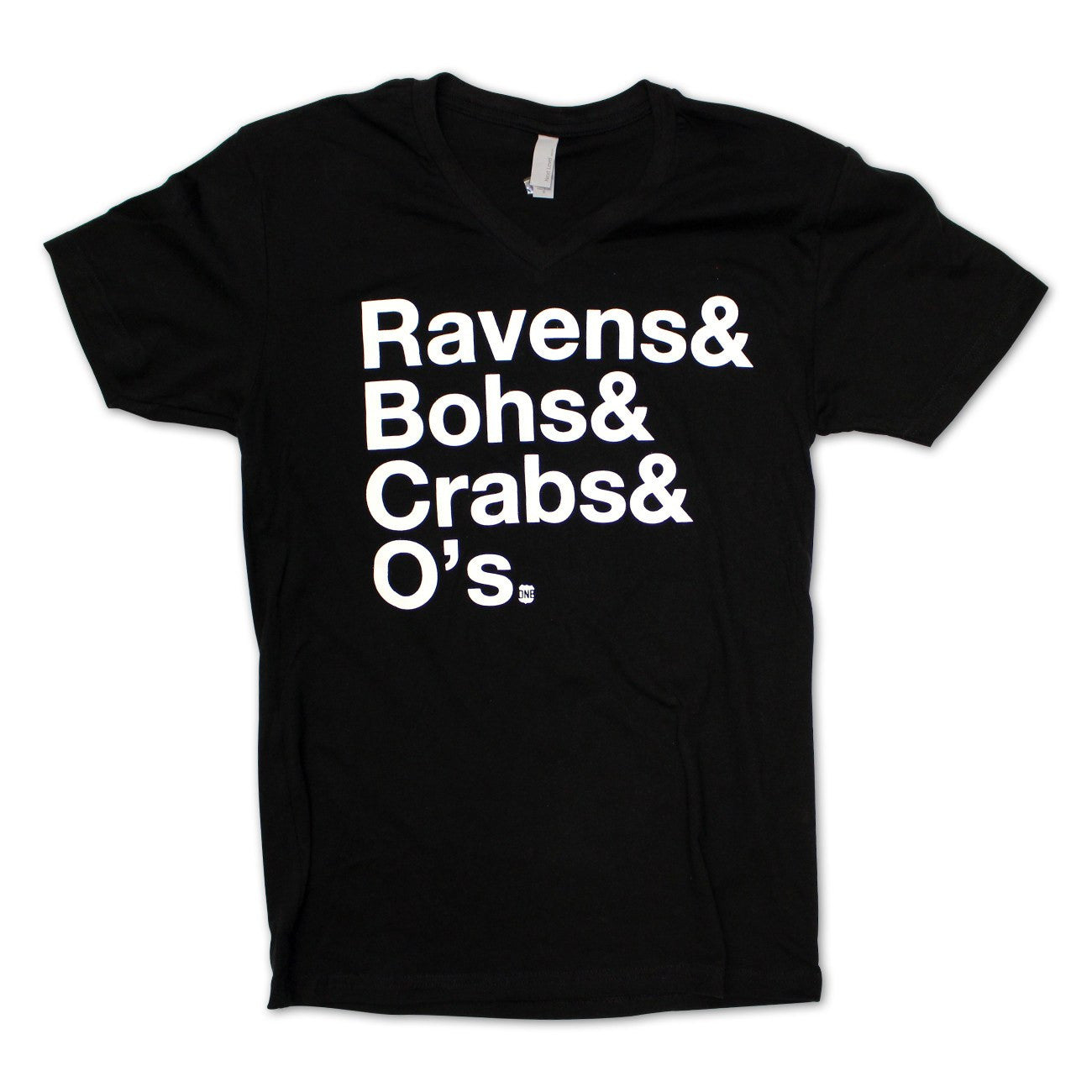 Ravens & Bohs & Crabs & O's Helvetica (Black) / Shirt - Route One Apparel