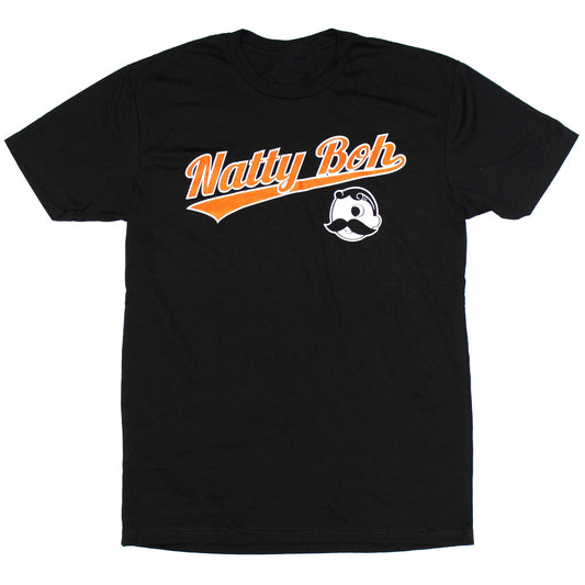 Natty Boh Baseball Font with Boh Logo (Black) / Shirt - Route One Apparel