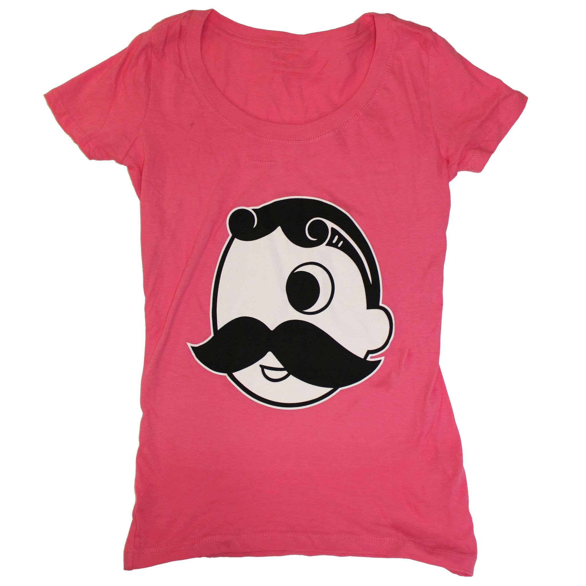 Natty Boh Logo (Pink) / Ladies Scoop Neck Shirt - Route One Apparel