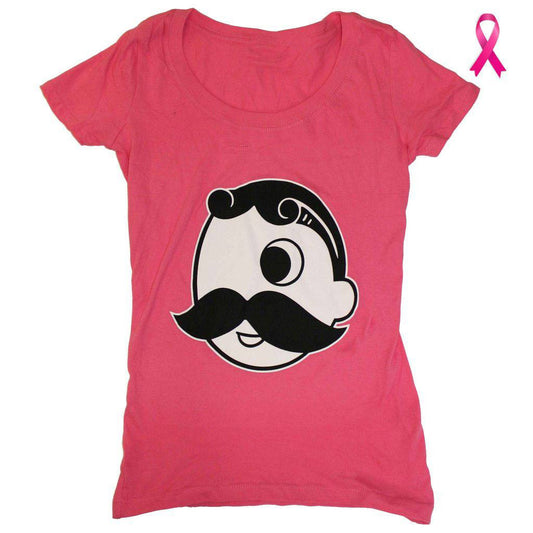 Natty Boh Logo (Pink) / Ladies Scoop Neck Shirt - Route One Apparel