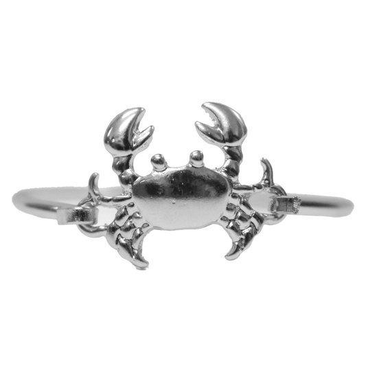 Maryland Crab Charm (Silver) / Bangle Bracelet - Route One Apparel