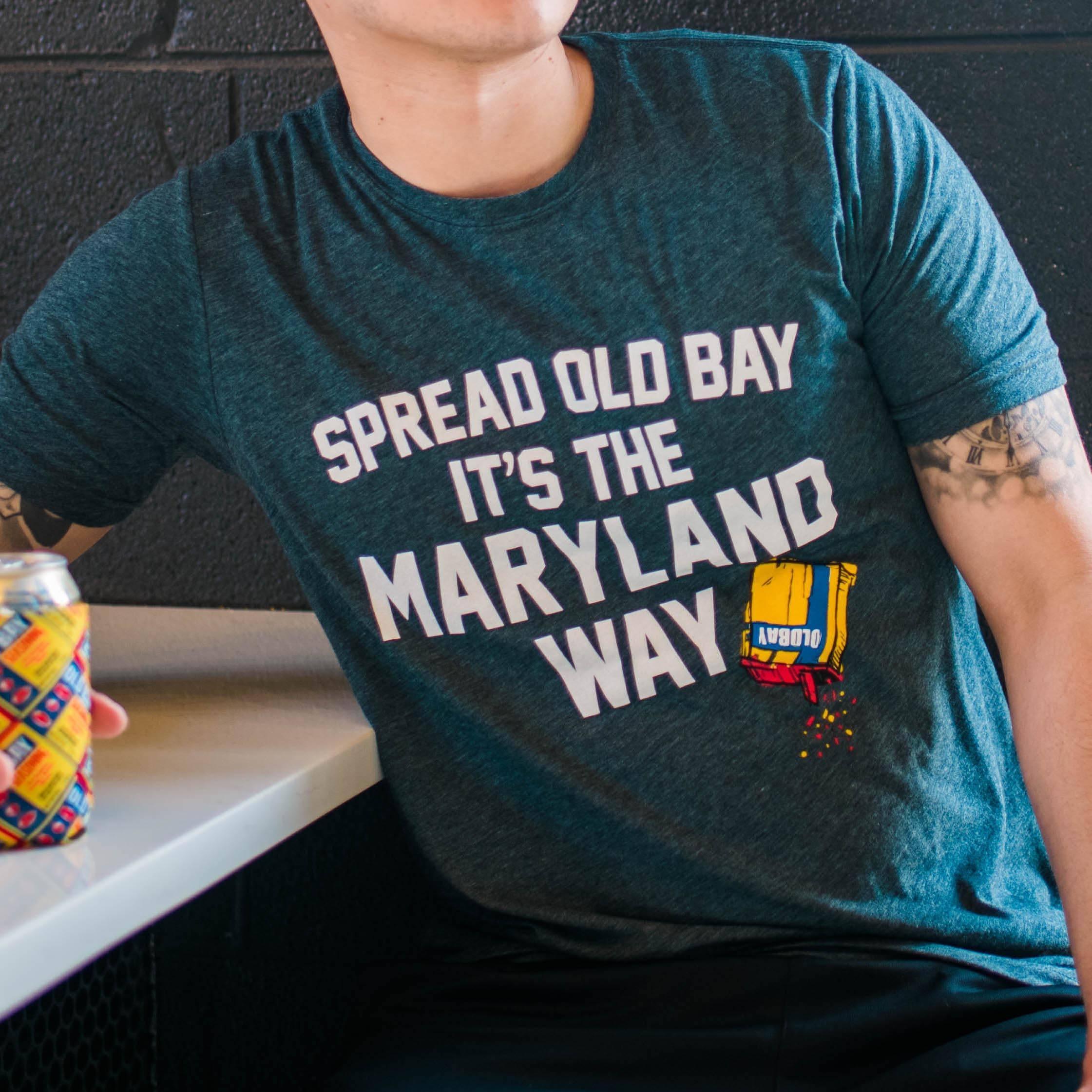 Spread Old Bay, It's The Maryland Way (Antique Denim) / Shirt - Route One Apparel