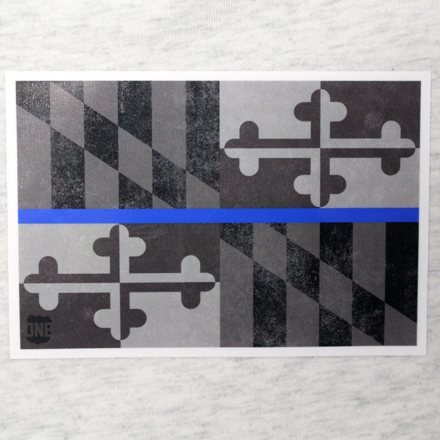 Maryland Flag Blue Line / Sticker - Route One Apparel