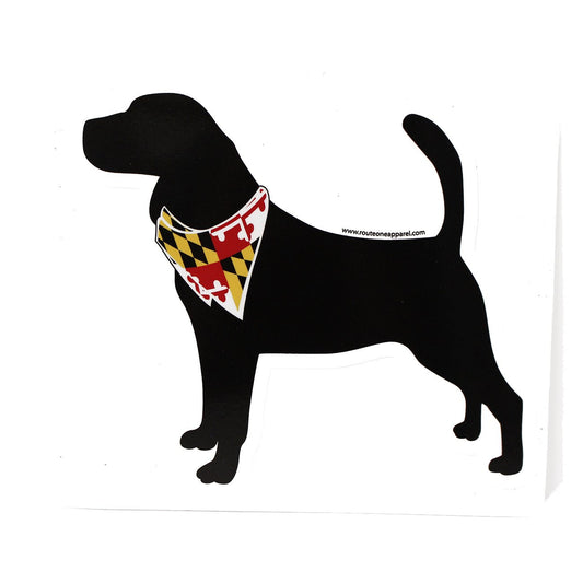 Dog Silhouette with Maryland Bandana / Sticker - Route One Apparel