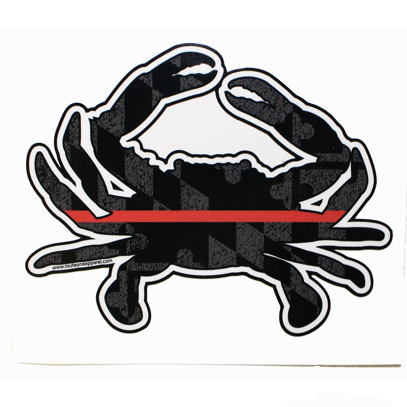 Maryland Red Line Crab / Sticker - Route One Apparel