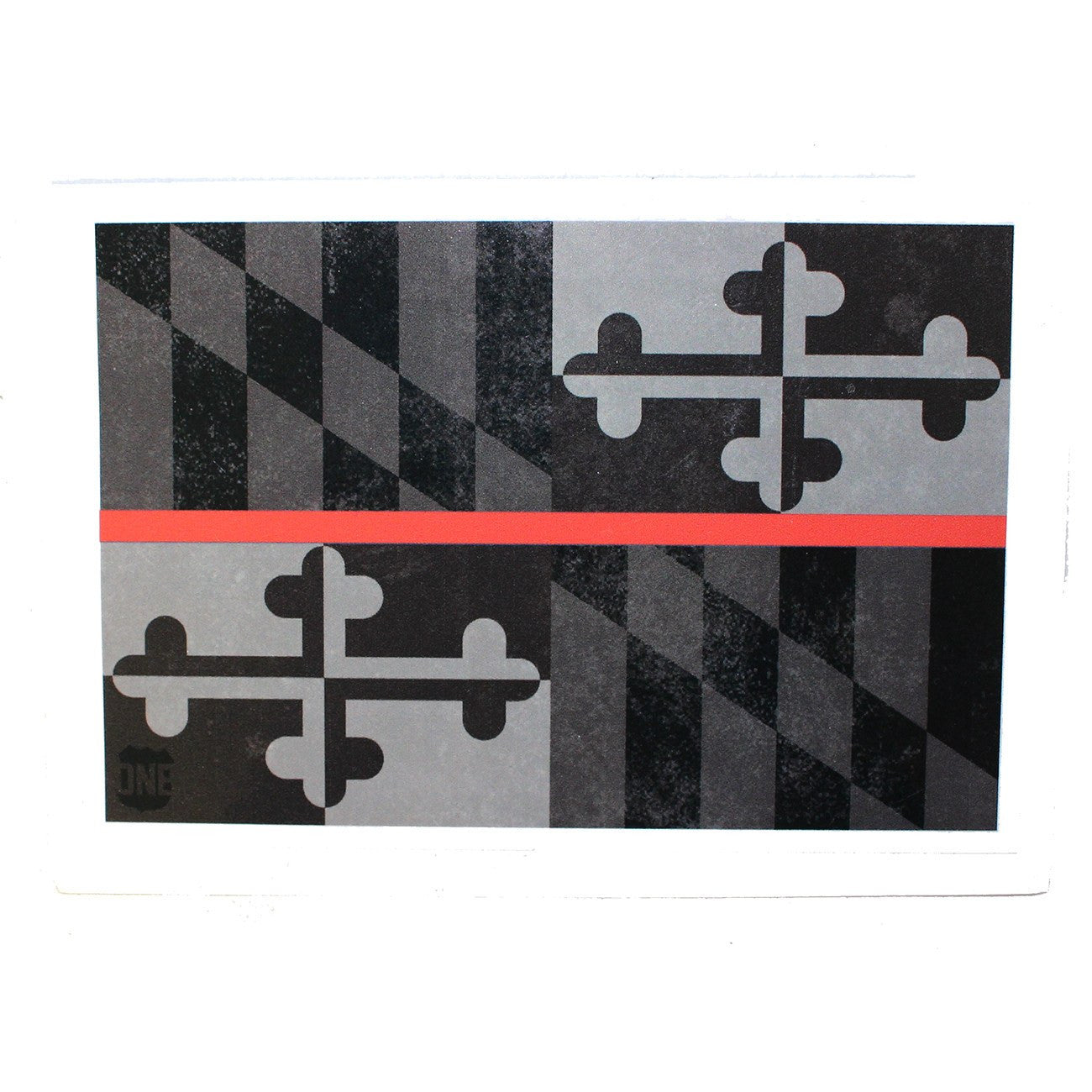 Maryland Flag Red Line / Sticker - Route One Apparel