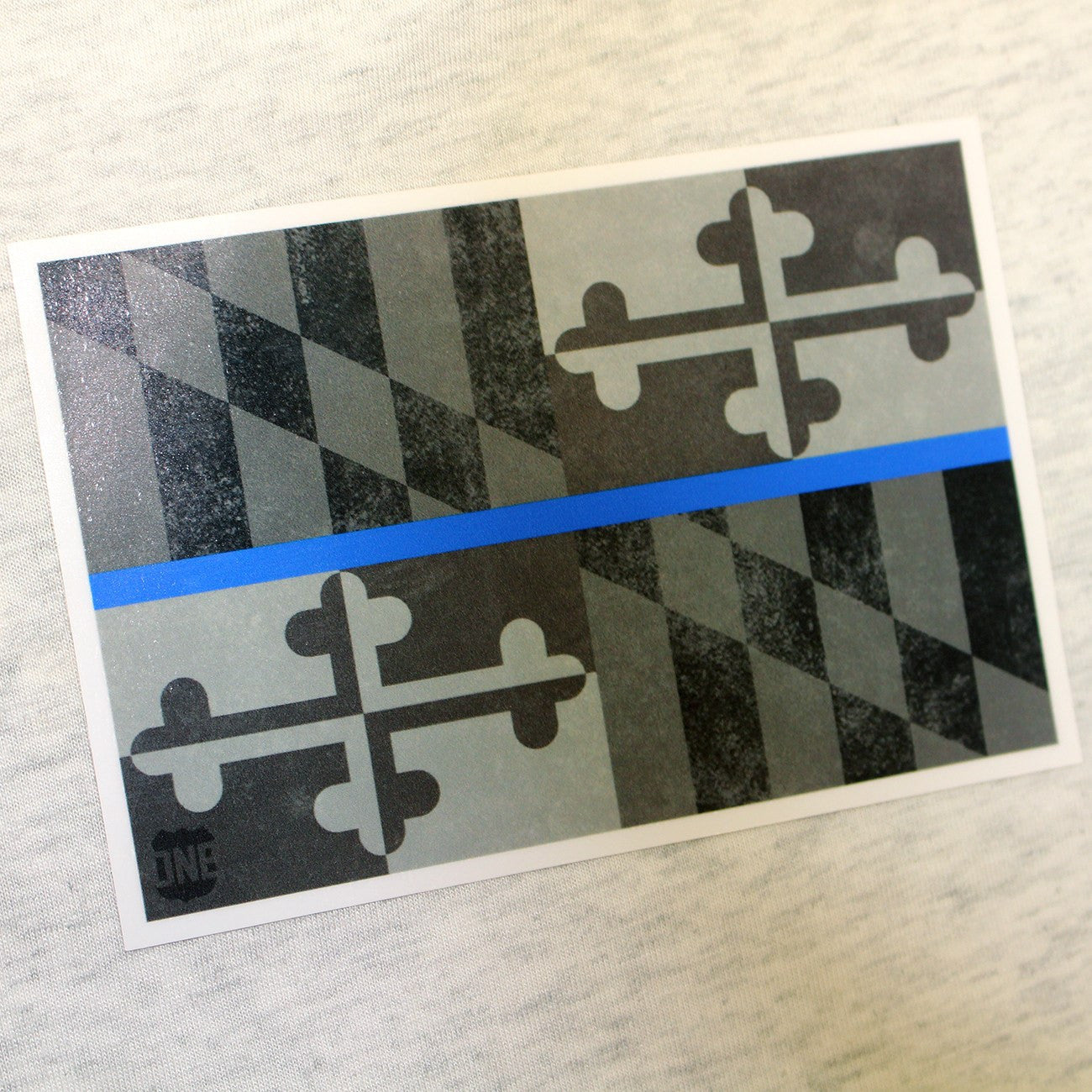 Maryland Flag Blue Line / Sticker - Route One Apparel