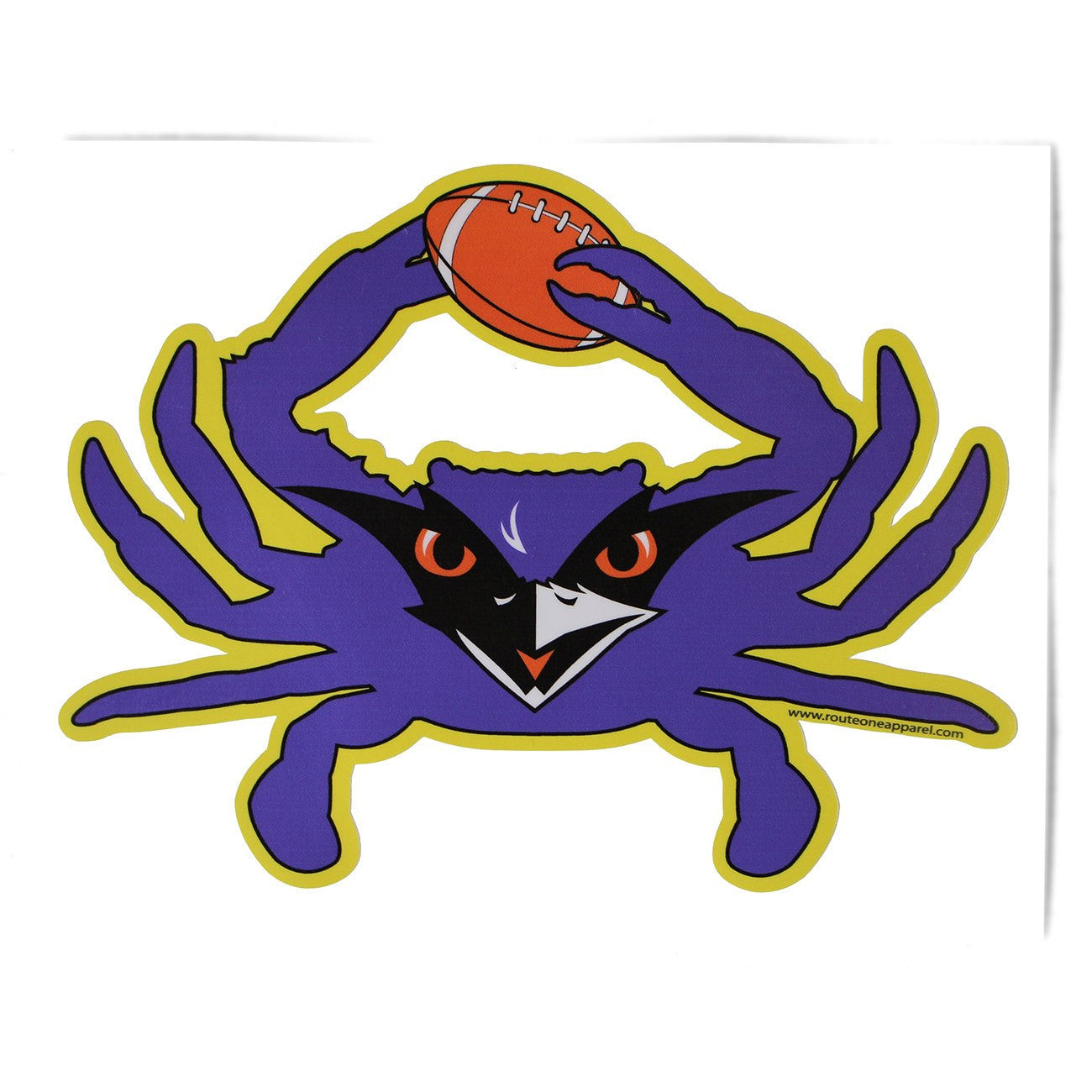 Football Crab (Purple) / Sticker - Route One Apparel