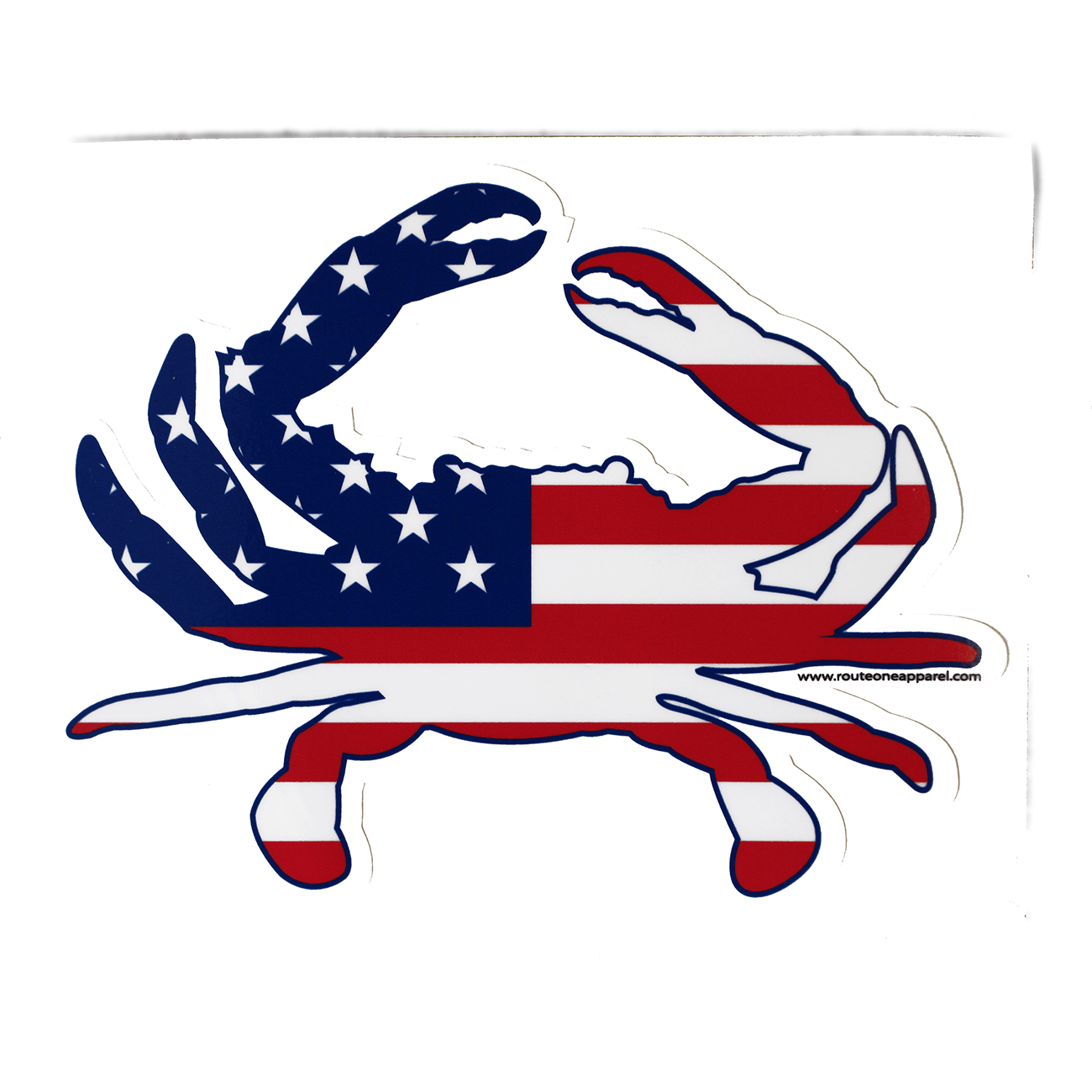 American Flag Crab / Sticker - Route One Apparel