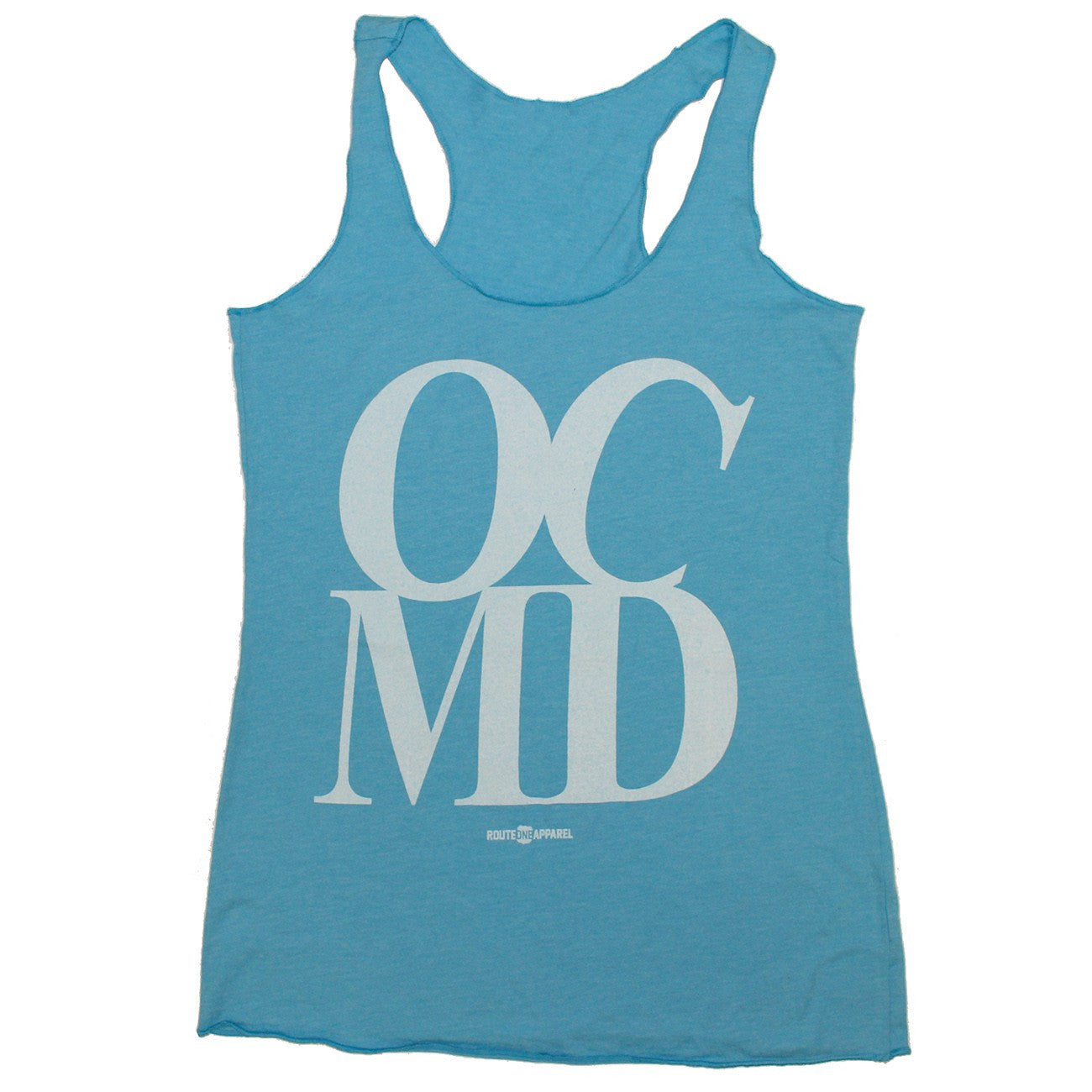 OCMD (Vintage Turquoise) / Ladies Racerback Tank - Route One Apparel