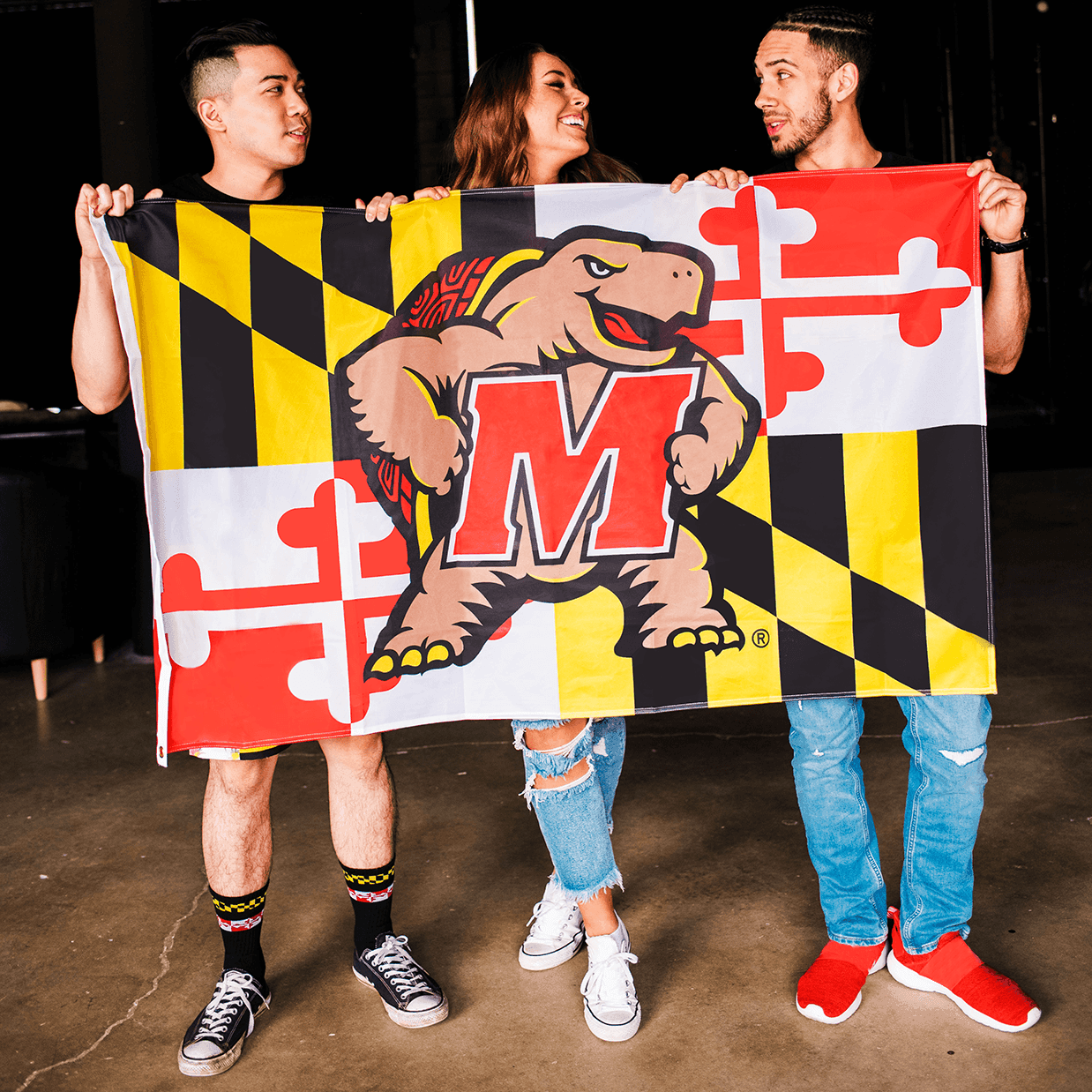 Horizontal Maryland Flag with Testudo / Flag - Route One Apparel