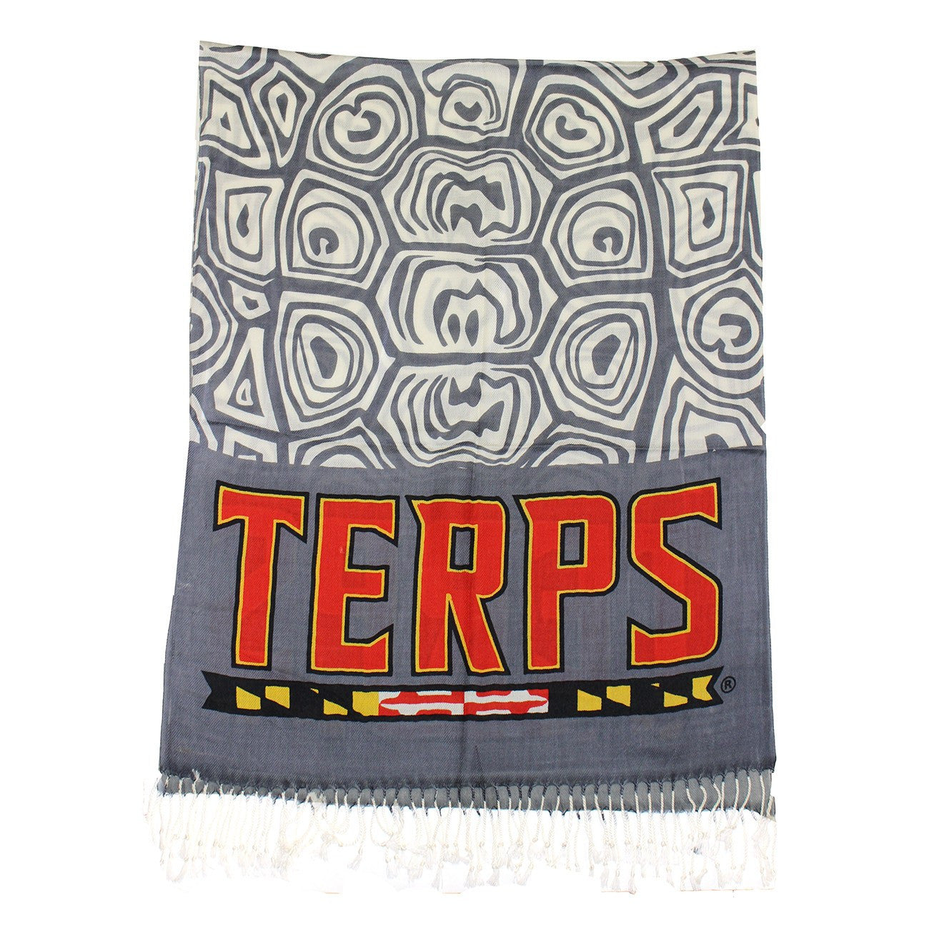 UMD Terps & Turtle Shell (Grey & White) / Scarf - Route One Apparel