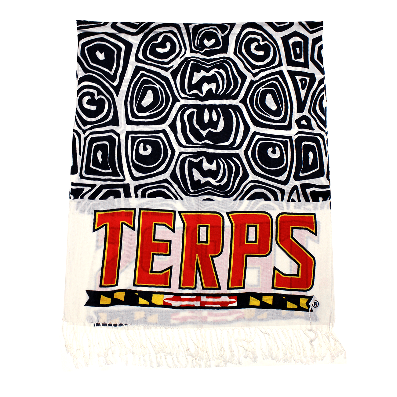 UMD Terps & Turtle Shell (White & Black) / Scarf - Route One Apparel
