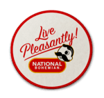 Natty Boh Live Pleasantly (White) / Cork Coaster - Route One Apparel